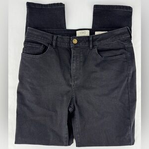 LOGO by Lori Goldstein Black Straight Leg Jeans